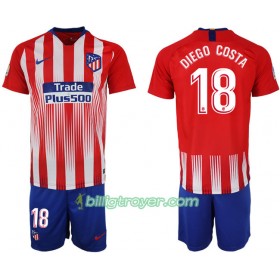 Billige Fotballdrakter Atlético Madrid DIEGO COSTA 18 Barn Hjemmedraktsett 2018/19 Kortermet